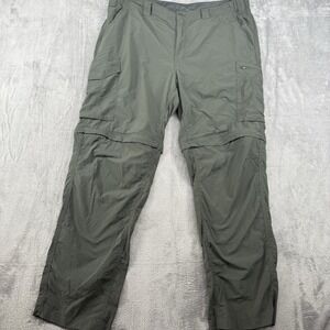 Columbia Mens‎ Silver Ridge Convertible Pants 42x32(31) Nylon Omni-Shade Hiking